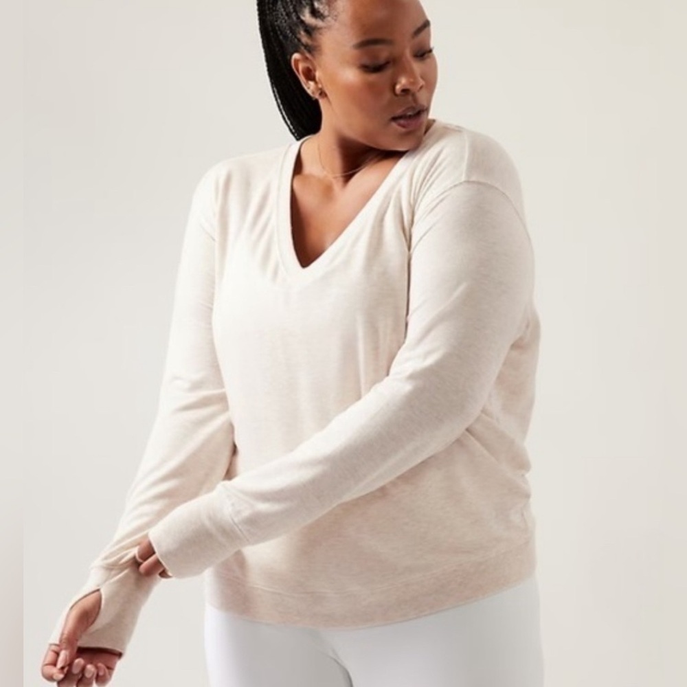 NWT Athleta Sunrise V-Neck Sweatshirt Size 3X